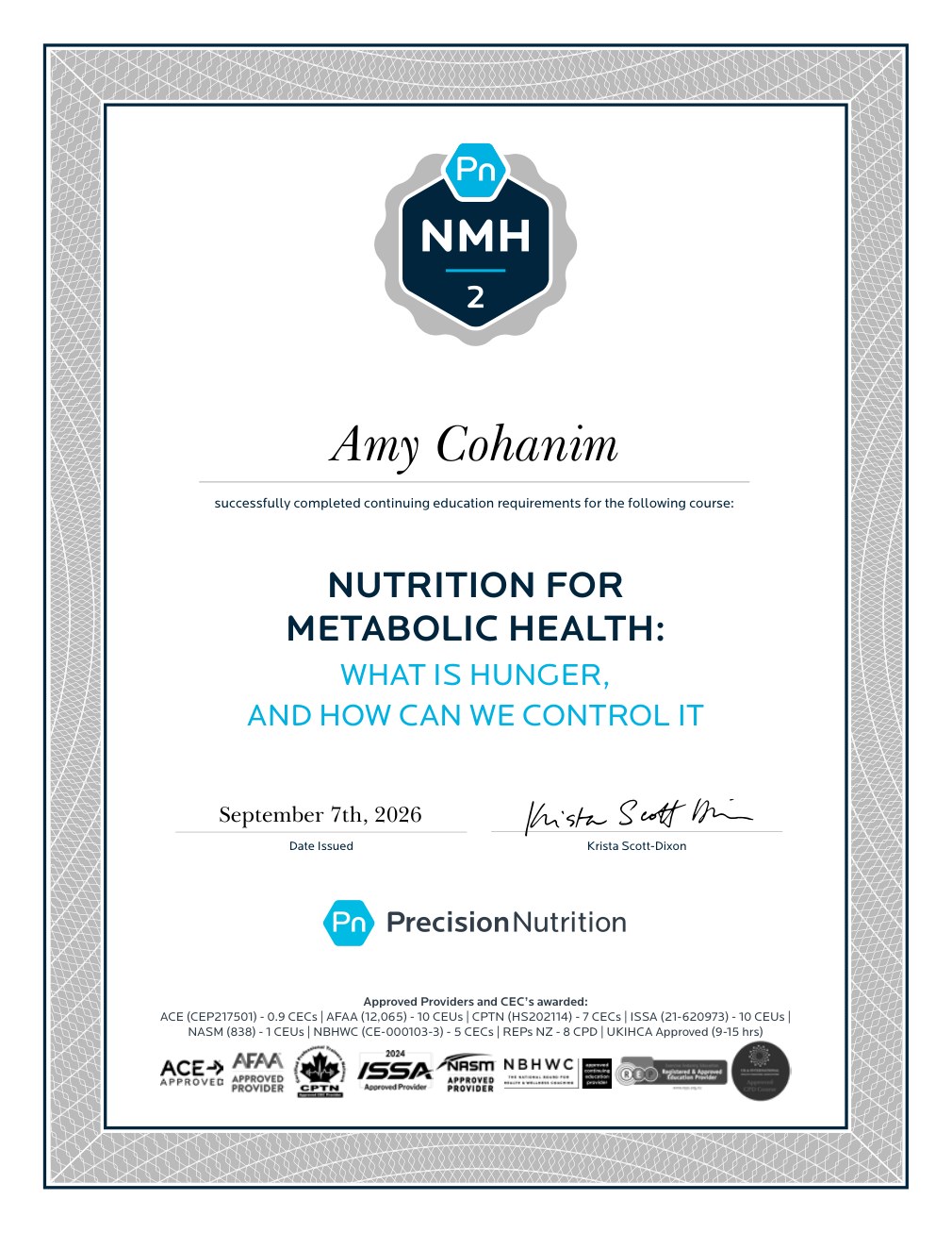 Nutrition for Metabolic Health — What Is Hunger, and How Can We Control It